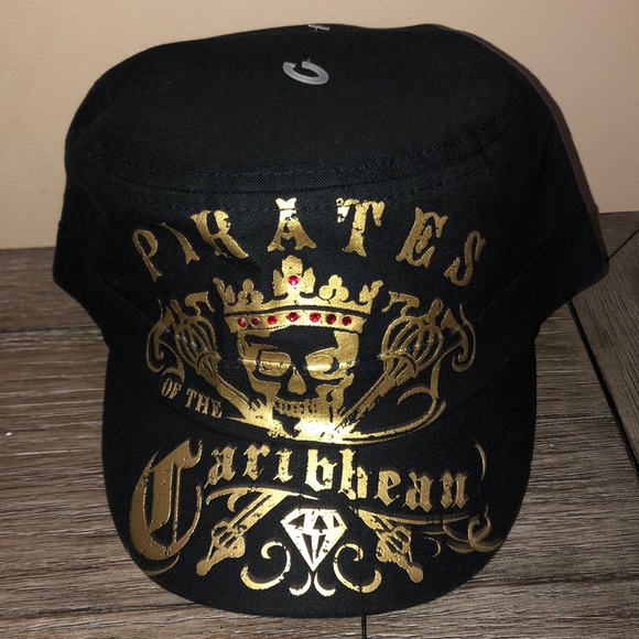 Disney Accessories - Disney Pirates of the Caribbean black cap NWT